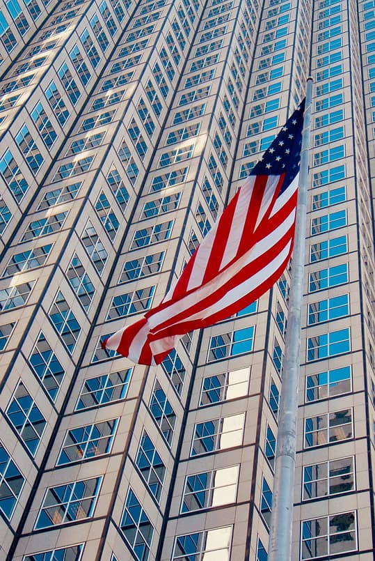 American flag representing Bayas Law's commitment to immigration services in New Jersey